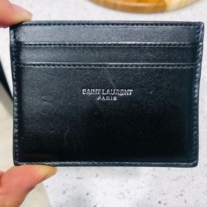 Saint Laurent card holder, unisex, all black